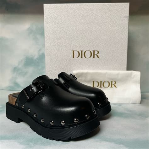 dior diorquake slingback leather clog|dior calf skin shoes.